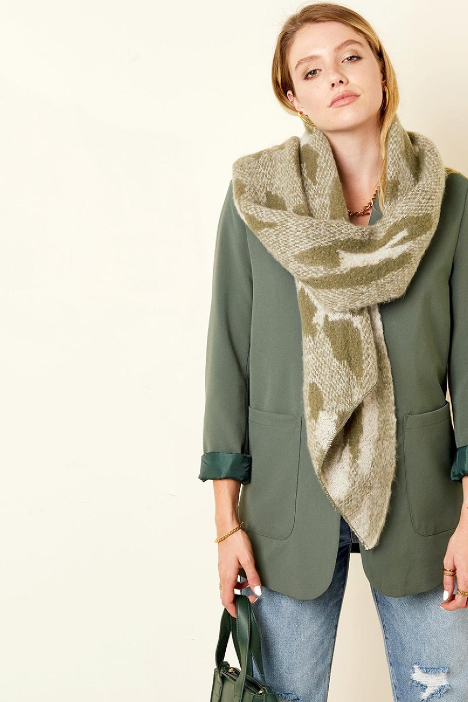 Wintersjaal Camel Polyester Afbeelding2